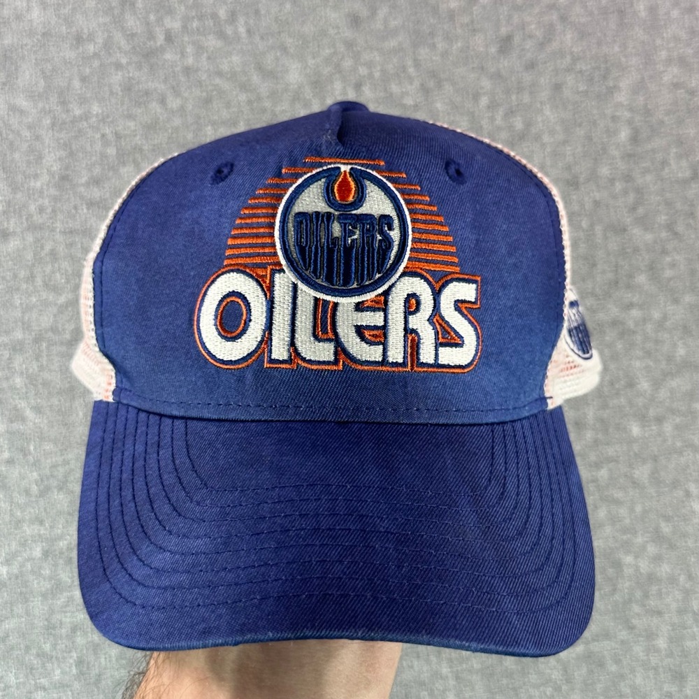 Edmonton Oilers Hat Youth OSFM Blue NHL Hockey Trucker Snapback NHL Excellent
